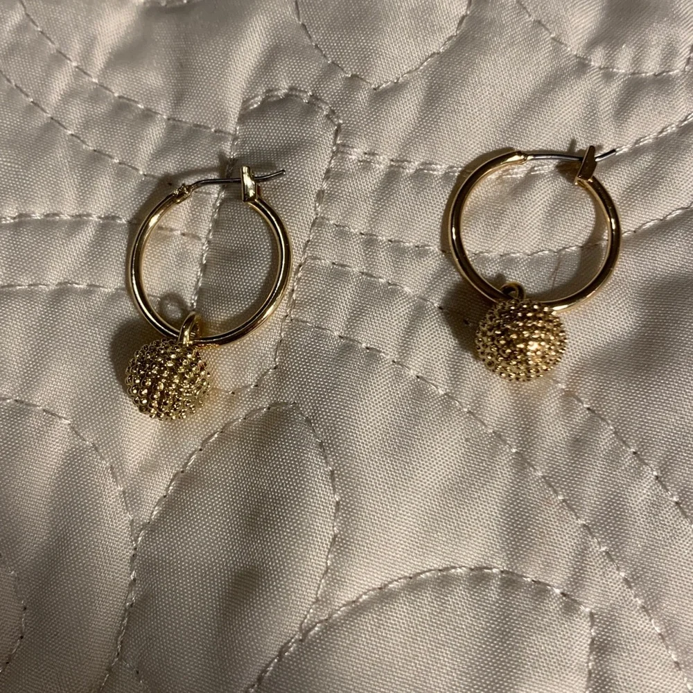 Hoop and charm earrings NEW - Picture 1 of 4